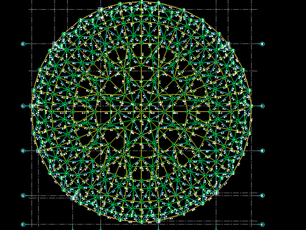 仙桃明光正元广场圆形网架